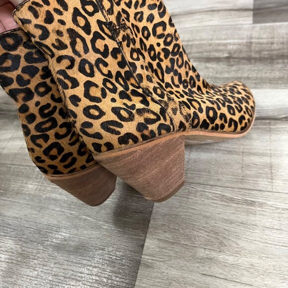 Frye & Co Maley Leopard Stacked Block Heel Ankle Boots Women’s Size 7.5 - Picture 5 of 8